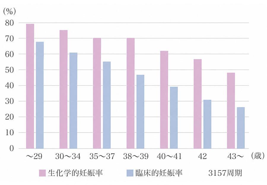 凍結胚移植あたり妊娠率（2025年）